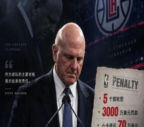 Shams:鲍尔默发布声明接受NBA处罚!