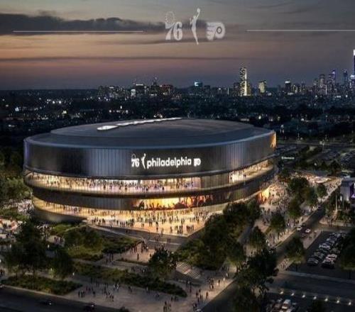 费城76人首次公开新球馆效果图预计2030年投入使用