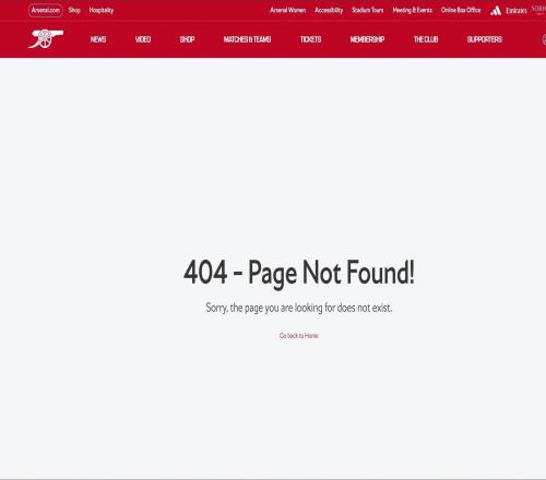 过载了官宣吉马良斯后，阿森纳官网公告长时间处于404状态