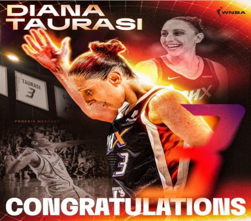 女科比！WNBA历史得分王陶乐西3号球衣退役布克狄龙菲尔普斯见证