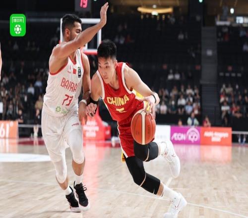 中国男篮10559大胜巴林迎两连胜，廖三宁23分6助，李悦洲18分